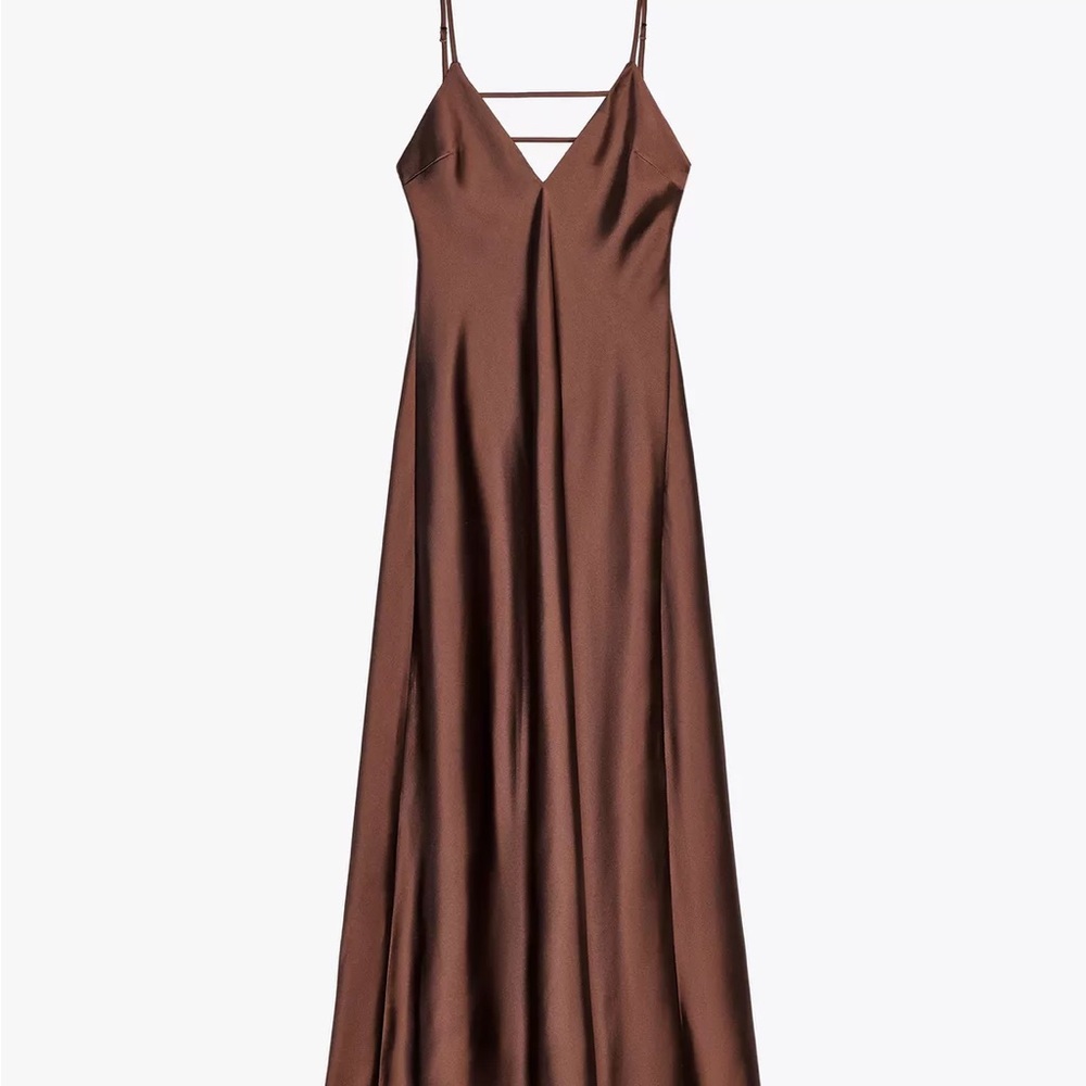 Zara Chocolate Brown Maxi Dress
